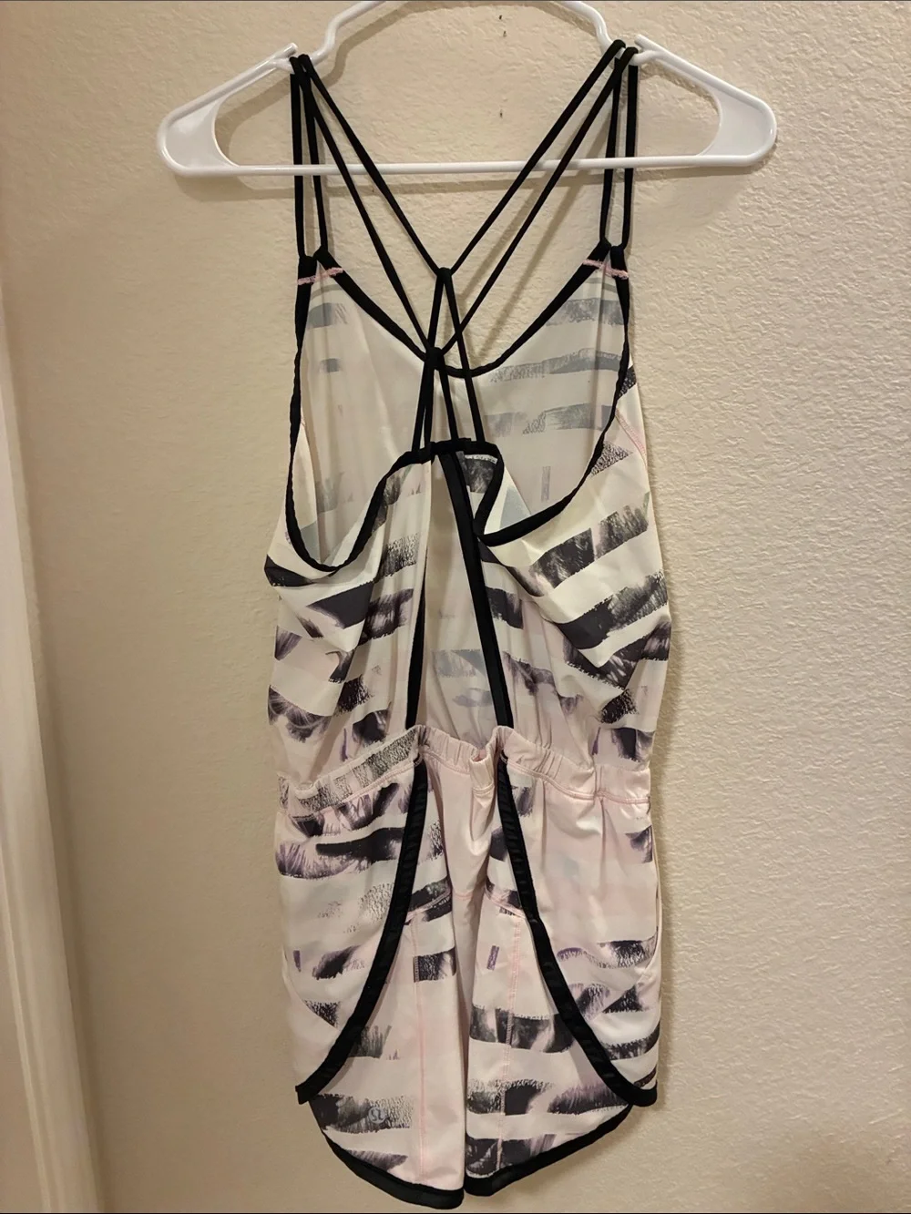 lululemon athletica White & Black Printed Romper